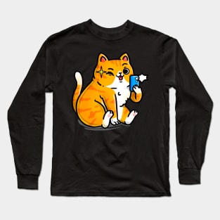 Cat selfie Long Sleeve T-Shirt